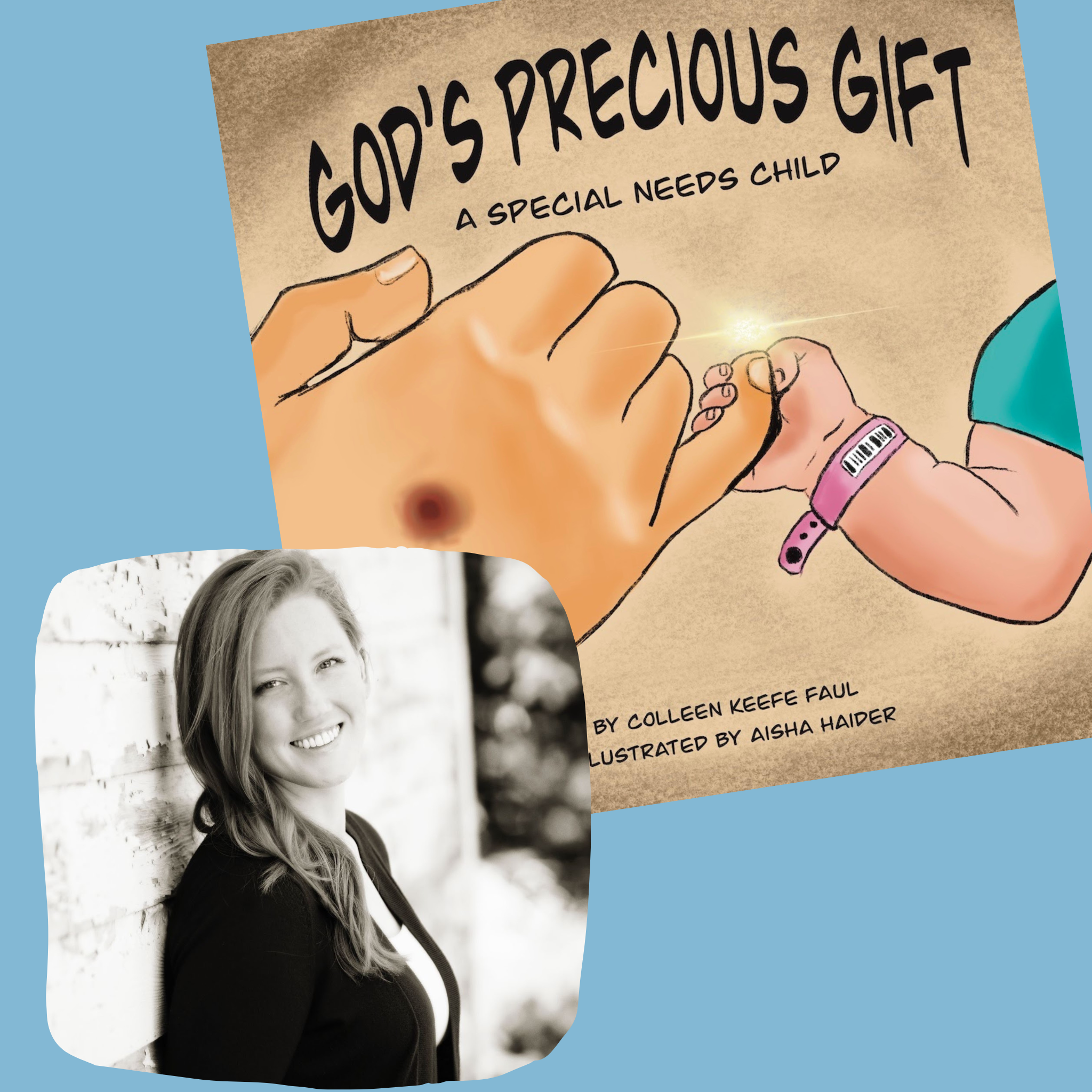  Colleen Keefe Faul and her self published book "God's Precious Gift- A Special Needs Child"