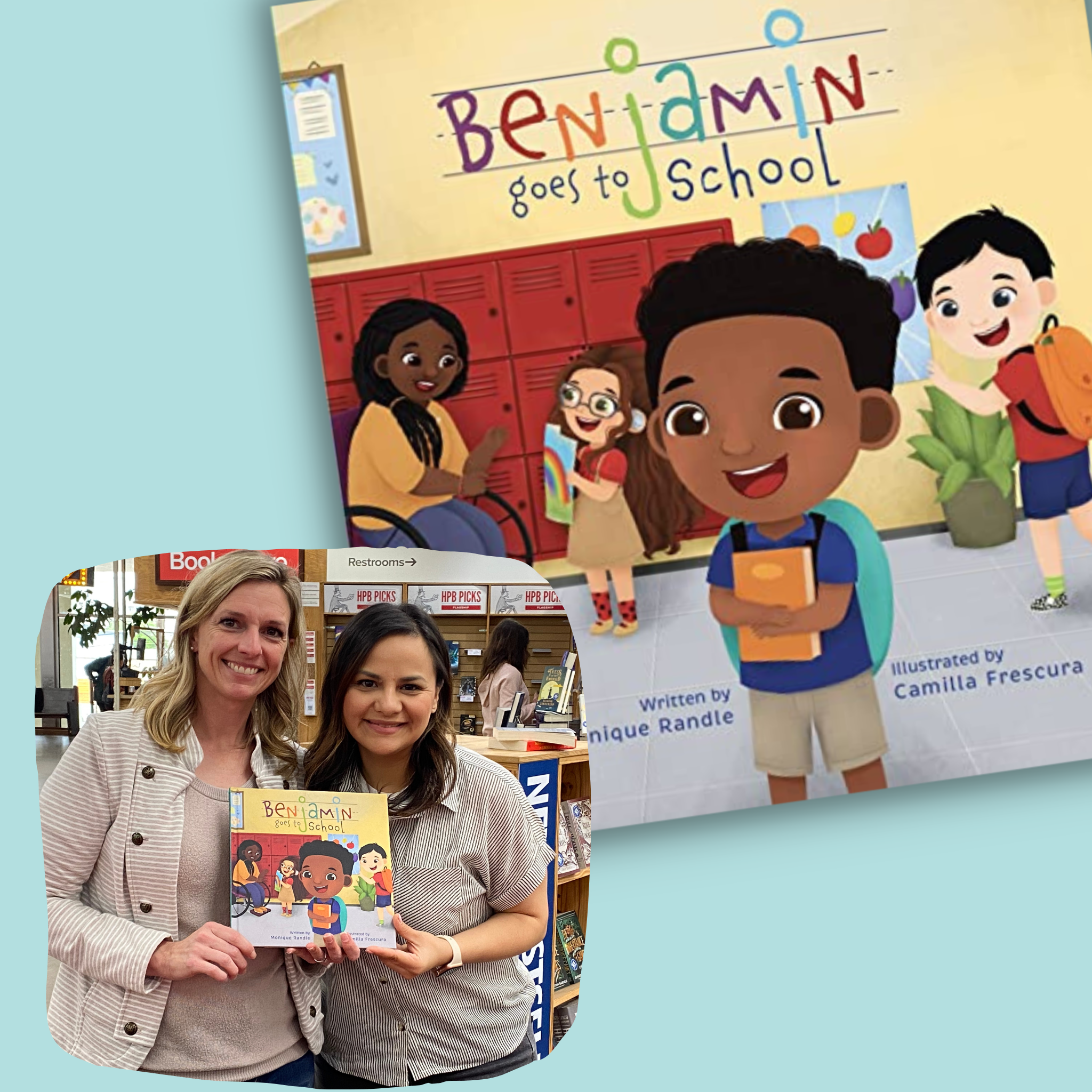 Monique Randle and her self published picture book "Benjamin Goes to School" about her son's disabilities.