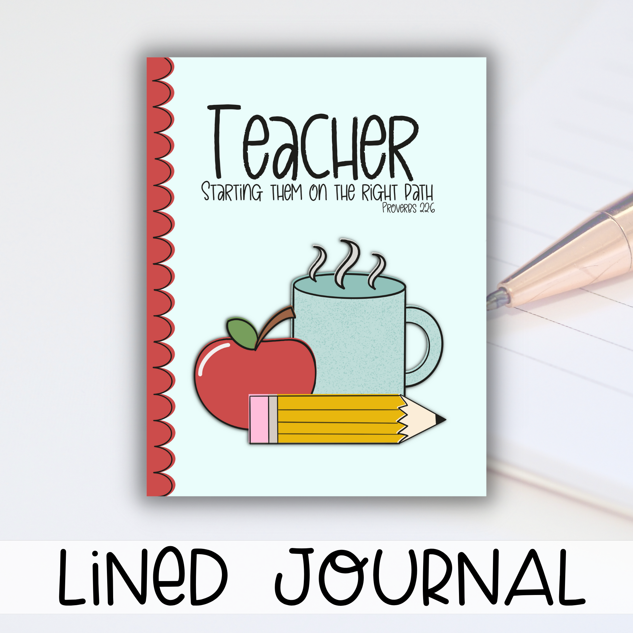 Teaching Lined Journal self published Amazon KDP and Kindle Direct Publishing, Teacher notes, gift, gifts, notebook