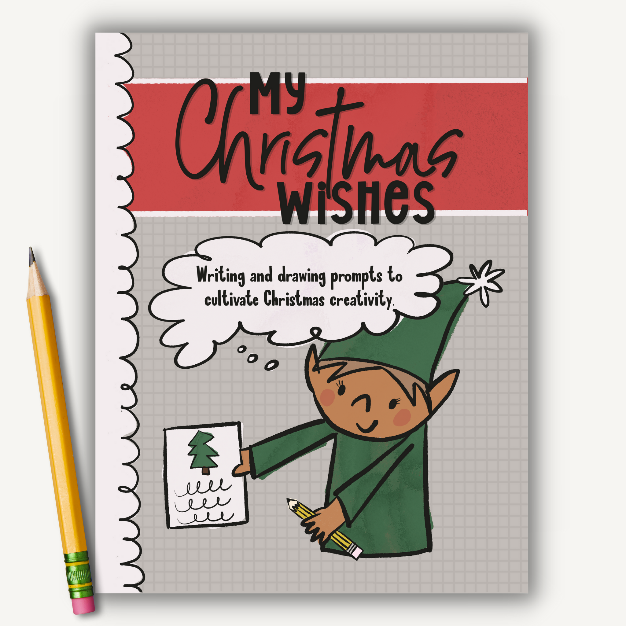 My Christmas Wishes is self published through Kindle Direct Publishing and Amazon KDP inspiring Christmas creativity with writing and drawing prompts.
