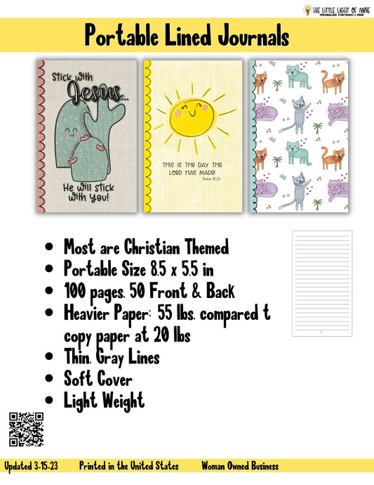 Bulk ad of the variety of standard sized lined journals self-published through Amazon Kindle Direct Publishing